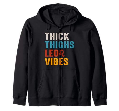 Dicke Oberschenkel Leo Vibes Lustiges Löwe Sternzeichen Männer Frauen Kapuzenjacke von Men Women Leo Zodiac Sign Outfits