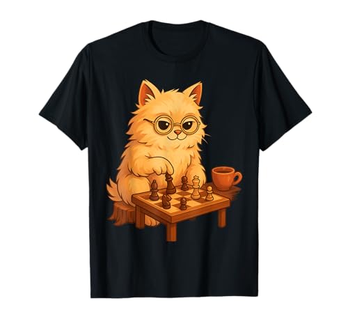 Niedliche Katze, die Schach spielt, Tierliebhaber, Schachspieler Kinder T-Shirt Niedliche Katze, die Schach spielt, Tierliebhaber, Schachspieler Kinder T-Shirt von Men Women & Kids Cute Cat Chess player