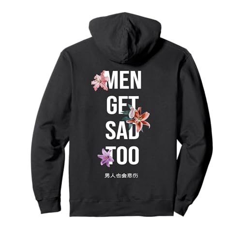Backprint Blumen Vintage Men get sad too Pullover Hoodie Backprint Blumen Vintage Men get sad too Pullover Hoodie von Men get sad too Shop