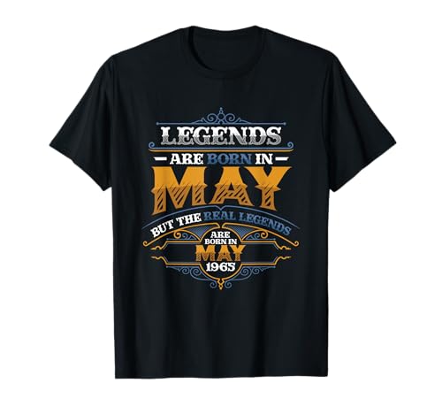 Legends Are Born In May 1965 Herren Geburtstag T-Shirt Legends Are Born In May 1965 Herren Geburtstag T-Shirt von Men's Birthday 1965