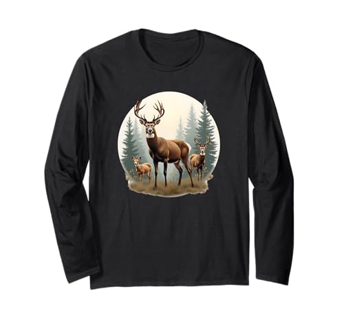 Whitetail Deer Hunting Herren Langarmshirt Whitetail Deer Hunting Herren Langarmshirt von Men's Deer Hunting For Dad