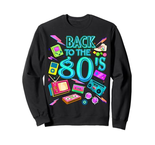 Herren Damen Kinder Vintage Retro Back To 80's Graphic Design Sweatshirt von Men's Women's Kids Vintage Retro Back To 80's Tees