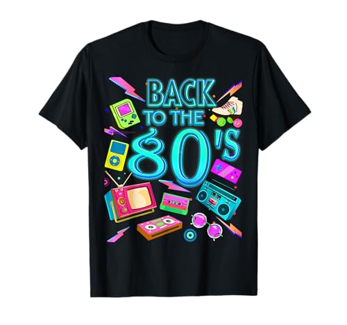 Herren Damen Kinder Vintage Retro Back To 80's Graphic Design T-Shirt von Men's Women's Kids Vintage Retro Back To 80's Tees
