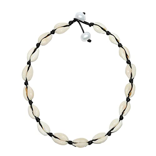 MenYiYDS Frauen Muschel Choker Halskette Muscheln Halskette Muschel Halskette Armbänder Set Hawaii Halskette für Mädchen Dame, Muschel von MenYiYDS