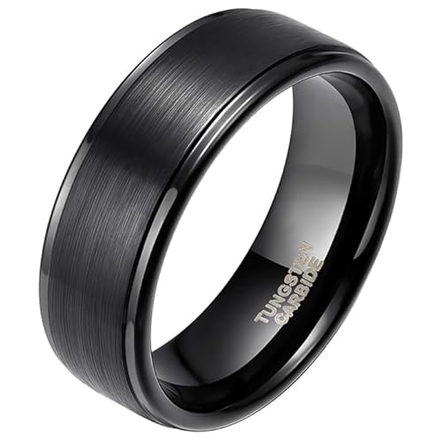 Herrenring Wolfram Schwarz 8mm-21mm von Mendes
