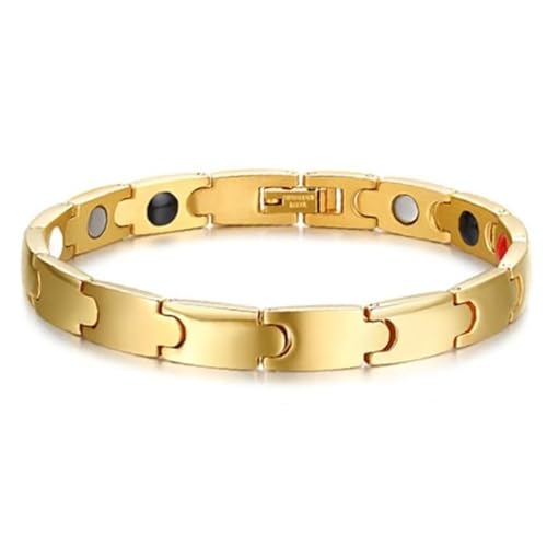 Mendes Herren Armband Magnete Edelstahl Gold von Mendes