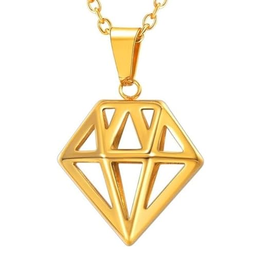 Mendes Herren Halskette Edelstahl Diamant Gold von Mendes