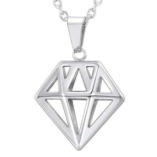 Mendes Herren Halskette Edelstahl Diamant Silber von Mendes