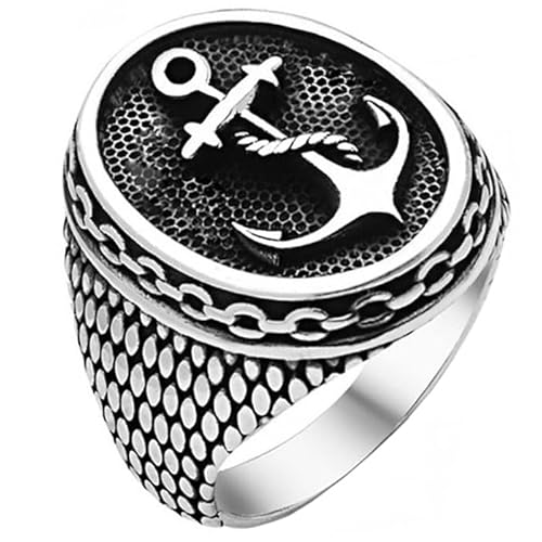 Mendes Siegelring Herren Silber Anker-17mm von Mendes