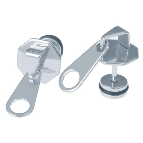 Mendes Zipper Ohrstecker Titan Silber von Mendes
