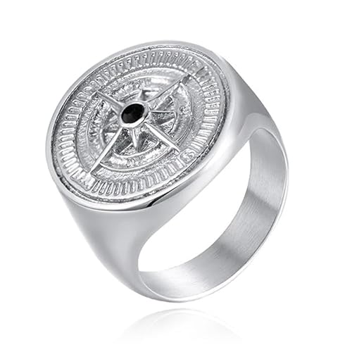Ring für Herren von Mendes Jewelry - Compas Silver-19mm von Mendes