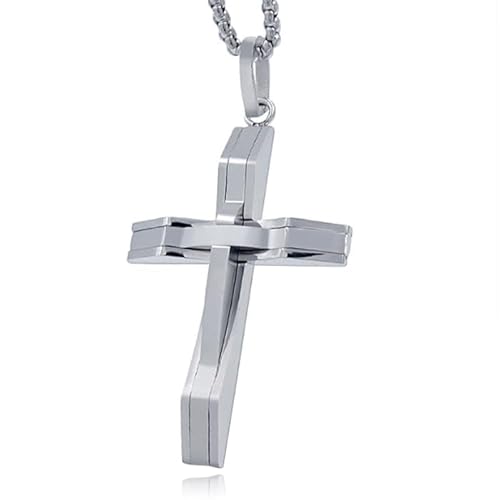 Silberne venezianische Herren Gliederkette mit Kreuz Anhänger von Mendes
