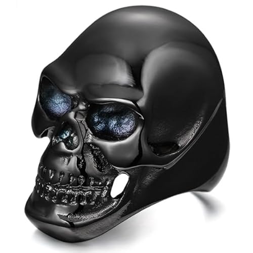 Stahl Herrenring Skull Black-20mm von Mendes
