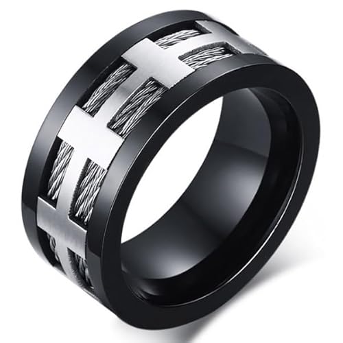 Stahlseil Ring Cross-21mm von Mendes