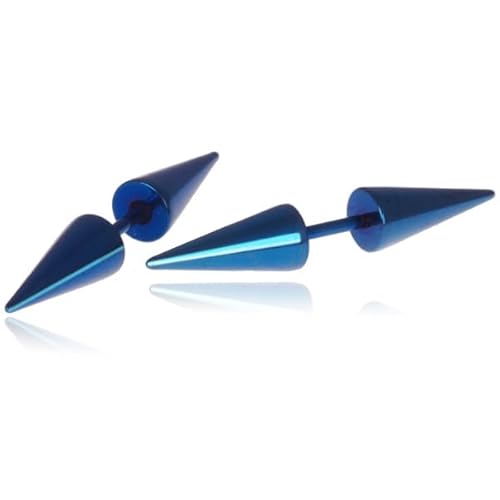Titan Ohrstecker Spikes Blau von Mendes