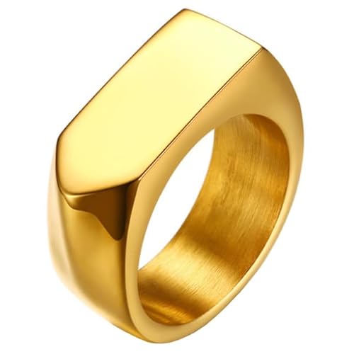 Vergoldeter Stahl Siegelring Mendes Jewelry-19mm von Mendes