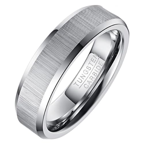 Wolfram Herren Ring Gebürsten Matte 6mm-17mm von Mendes