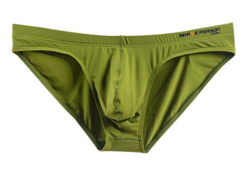 Mendove Men's Nylon Solid Contour Pouch Bikini Swimsuit Size X-Large Green von Mendove