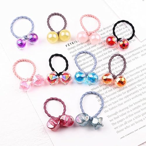 10PCS Prinzessin Blume Farbe Doppel Kopf Kinder Elastische Haarbänder Baby Kopfschmuck Haar Seile Mädchen Haar Zubehör (Color : 01) von Mengsiy