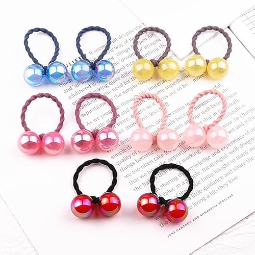 10PCS Prinzessin Blume Farbe Doppel Kopf Kinder Elastische Haarbänder Baby Kopfschmuck Haar Seile Mädchen Haar Zubehör (Color : 02) von Mengsiy