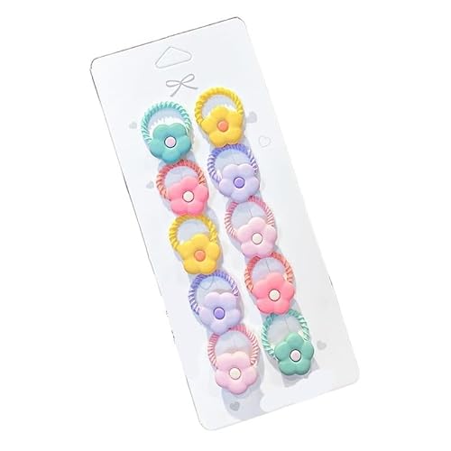 10PCS geeignet for Kinder mit weniger Haar Kopfbedeckung Kinder elastische Haarbänder Mädchen Zubehör Baby Kopfschmuck Haargummis (Color : 01) von Mengsiy