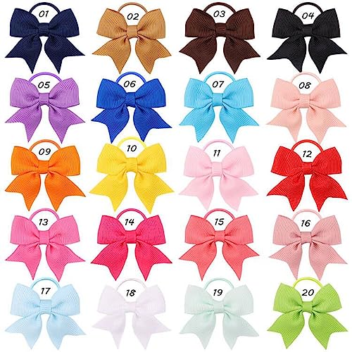 20 Teile/satz Nette Elastische Haarbänder for Mädchen Baby Schöne Gummibänder Pferdeschwanz Halter Haar Krawatte Kinder Kinder Haar (Color : A, Size : 20pcs mix color) von Mengsiy