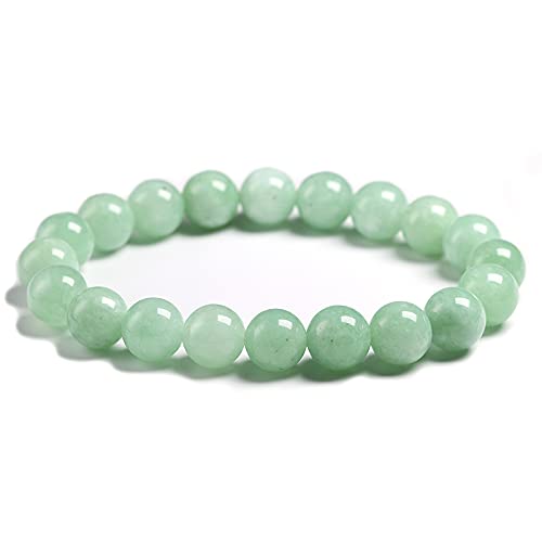 Blaugrünes chinesisches Jade-Armband Jade-Kraftstein-Armband Jade-Armband for Frauen Echtes Jade-Armband for Männer (Color : 10mm, Size : 17cm) von Mengsiy