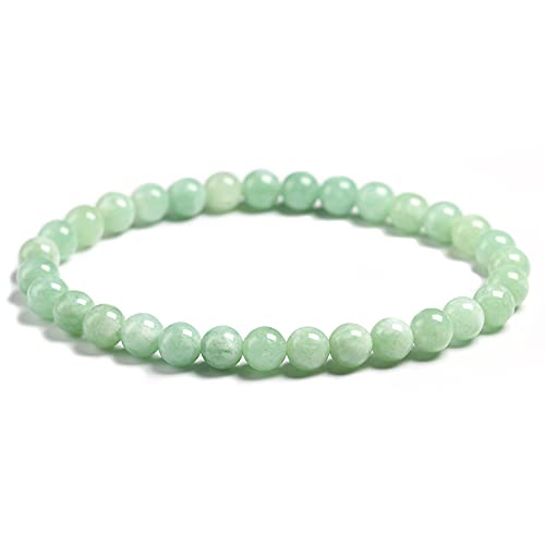 Blaugrünes chinesisches Jade-Armband Jade-Kraftstein-Armband Jade-Armband for Frauen Echtes Jade-Armband for Männer (Color : 6mm, Size : 17cm) von Mengsiy