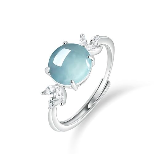Mengsiy 925 Sterling Silber Jade Ringe Für Frauen Teen Zarte Oval Edelstein Ring Grün Natürlich Türkis Mondstein Offener Ring Mengsiy 925 Sterling Silber Jade Ringe Für Frauen Teen Zarte Oval Edelstein Ring Grün Natürlich Türkis Mondstein Offener Ring von Mengsiy