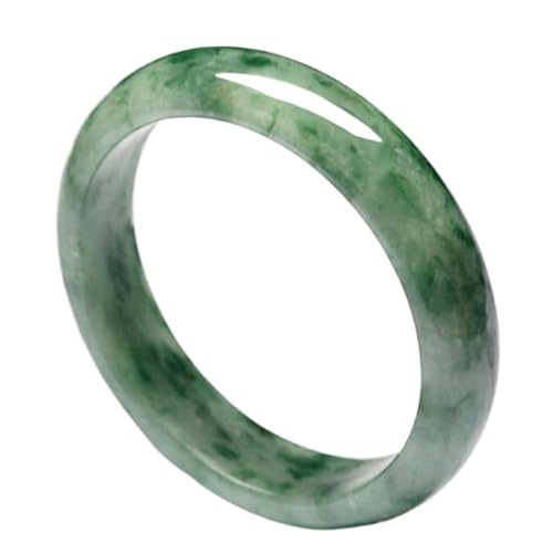 Mengsiy Natürlicher Jadeit-Jade-Armreif for Damen, Jadestein-Zubehör, Charm-Schmuck, echtes Jade-Armband, Amulett-Geschenke (Size : 62MM) von Mengsiy