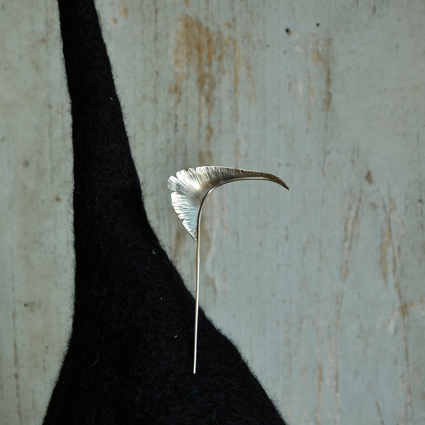 925Er Silber Federhut Anstecknadel Nummer Zwei. Auf Bestellung Gefertigt von Menno