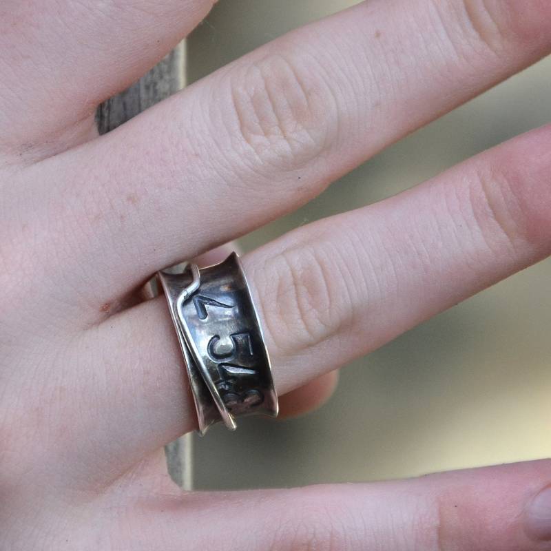 Oxidierter Sterling Silber Fidget Spinner Ring von Menno