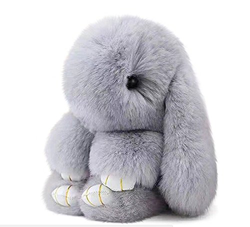 Weiche flauschige Kaninchen Schlüsselanhänger Nette Plüsch Hase Schlüsselanhänger Plüsch Hase Schlüsselanhänger Kunstpelz Schlüsselanhänger Pompom Schlüsselanhänger Dekoration (hellgrau(18cm)) Weiche flauschige Kaninchen Schlüsselanhänger Nette Plüsch Hase Schlüsselanhänger Plüsch Hase Schlüsselanhänger Kunstpelz Schlüsselanhänger Pompom Schlüsselanhänger Dekoration (hellgrau(18cm)) von Menocetri