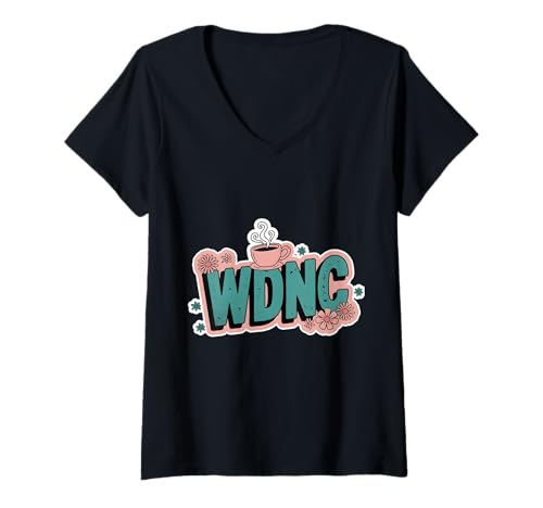 Damen Coffee WDNC Lustige sarkastische Wechseljahre sind Uns egal T-Shirt mit V-Ausschnitt von Menopause Is Hot T-Shirts For Women
