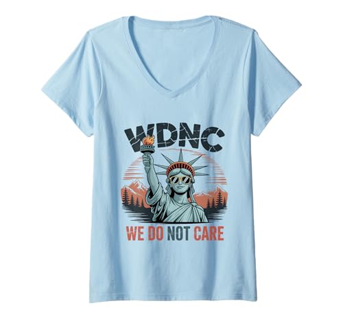 Damen Lustige Wechseljahre Es ist Uns egal WDNC T-Shirt mit V-Ausschnitt von Menopause Is Hot T-Shirts For Women