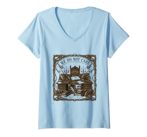 Damen Menopause We Do Not Care Menopause WDNC Bücher T-Shirt mit V-Ausschnitt von Menopause Is Hot T-Shirts For Women