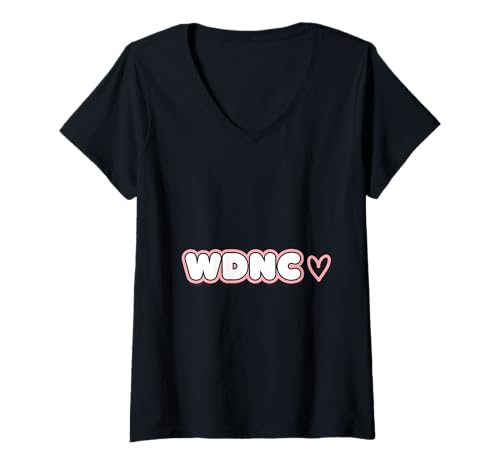 Damen WDNC Lustiger sarkastischer Frauenclub vor den Wechseljahren T-Shirt mit V-Ausschnitt von Menopause Is Hot T-Shirts For Women