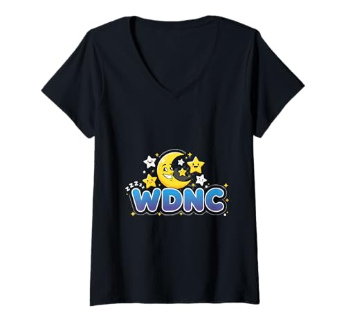 Damen WDNC Mond und Sterne Es ist Uns egal Sarkastischer Club T-Shirt mit V-Ausschnitt von Menopause Is Hot T-Shirts For Women
