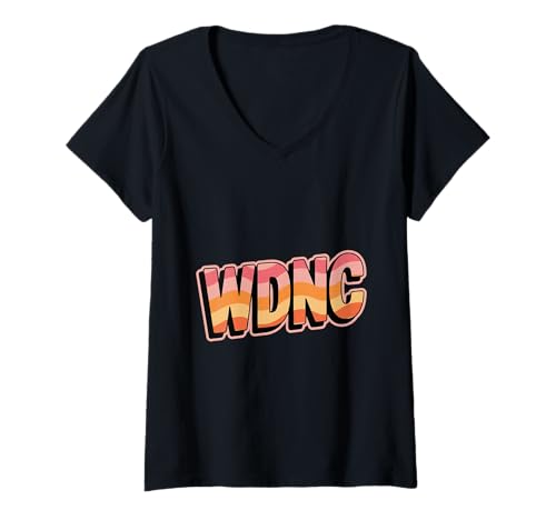 Damen WDNC We Do No Care Sarkastisch Lustig Menopause Club Vintage T-Shirt mit V-Ausschnitt von Menopause Is Hot T-Shirts For Women