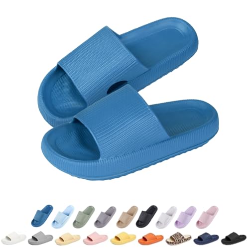 Menore Badelatschen Damen Herren, Badeschlappen Slippers Sommer Cloudyzz Schlappen Hausschuhe Home Slippers rutschfeste Pantoletten Badelatschen Strand Sandale Indoor & Outdoor von Menore