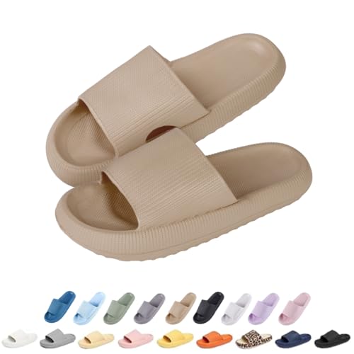 Menore Badelatschen Damen Herren, Badeschlappen Slippers Sommer Cloudyzz Schlappen Hausschuhe Home Slippers rutschfeste Pantoletten Badelatschen Strand Sandale Indoor & Outdoor von Menore