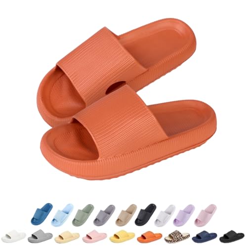 Menore Badelatschen Damen Herren, Badeschlappen Slippers Sommer Cloudyzz Schlappen Hausschuhe Home Slippers rutschfeste Pantoletten Badelatschen Strand Sandale Indoor & Outdoor von Menore