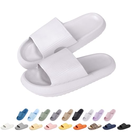 Menore Badelatschen Damen Herren, Badeschlappen Slippers Sommer Cloudyzz Schlappen Hausschuhe Home Slippers rutschfeste Pantoletten Badelatschen Strand Sandale Indoor & Outdoor von Menore