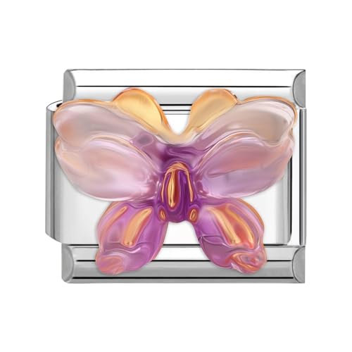 Menore Italian Charm Bracelet, 9mm Italian Charms mit Anhänger, DIY Abnehmbar Edelstahl Module für Italienische Armbänder, Armband Zubehör, Italian Style Charms für Damen von Menore