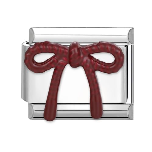 Menore Italian Charm Bracelet, 9mm Italian Charms mit Anhänger, DIY Abnehmbar Edelstahl Module für Italienische Armbänder, Armband Zubehör, Italian Style Charms für Damen von Menore