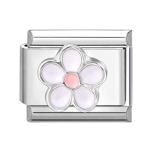 Menore Italian Charm Bracelet, 9mm Italian Charms mit Anhänger, DIY Abnehmbar Edelstahl Module für Italienische Armbänder, Armband Zubehör, Italian Style Charms für Damen von Menore