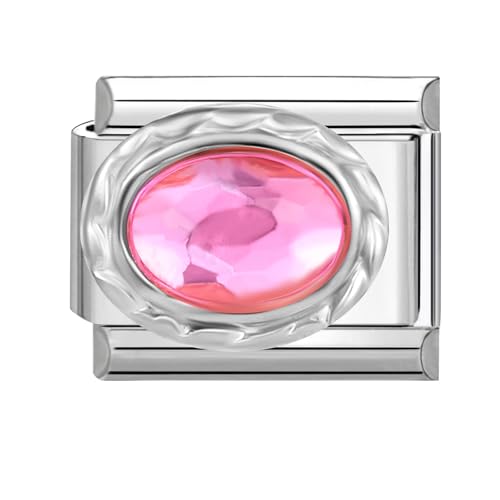 Menore Italian Charm Bracelet, 9mm Italian Charms mit Anhänger, DIY Abnehmbar Edelstahl Module für Italienische Armbänder, Armband Zubehör, Italian Style Charms für Damen von Menore