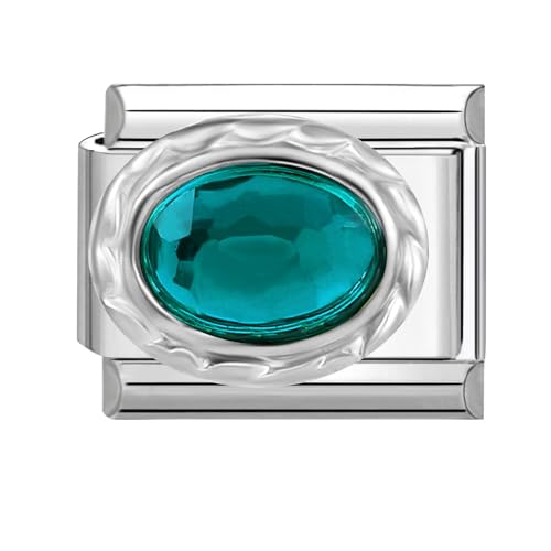 Menore Italian Charm Bracelet, 9mm Italian Charms mit Anhänger, DIY Abnehmbar Edelstahl Module für Italienische Armbänder, Armband Zubehör, Italian Style Charms für Damen von Menore