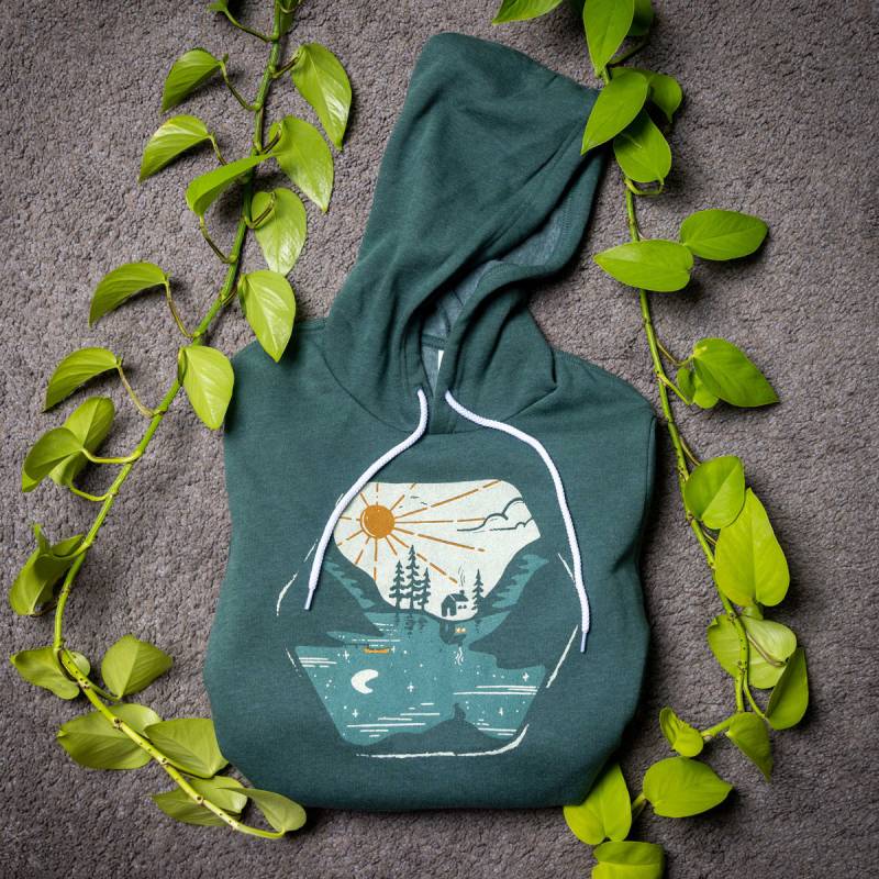 Reflection Hoodie // Natur Sweatshirt Geschenk Unisex Fit von Menottees