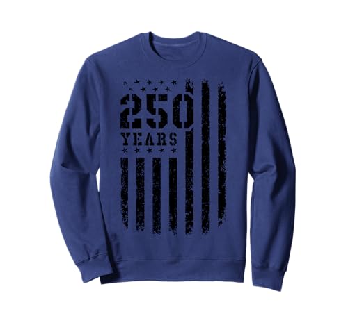 250 Jahre US-Flagge im Distressed-Look für Herren Sweatshirt von Mens 250 Years of America Distressed Flag T-sihrt